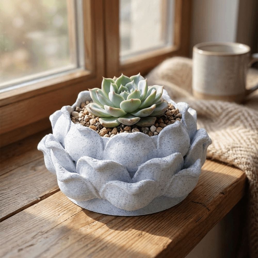 Echeveria Succulent - Кашпо для суккулентов в форме лотоса,